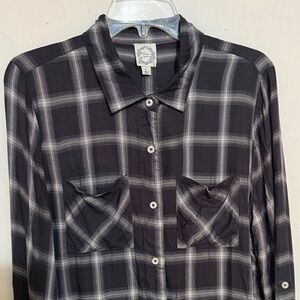 Blue Rain Monochrome Checkered Shirt, Size L, NWT, MAKE AN OFFER!!!